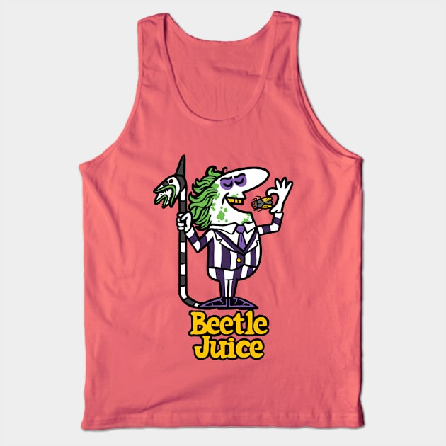 Beetlejuice Pizza Tank Top by harebrained